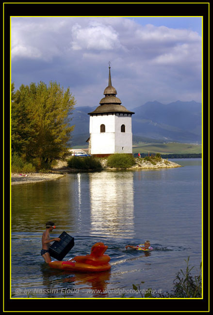 Swimming in the lake Slovakia