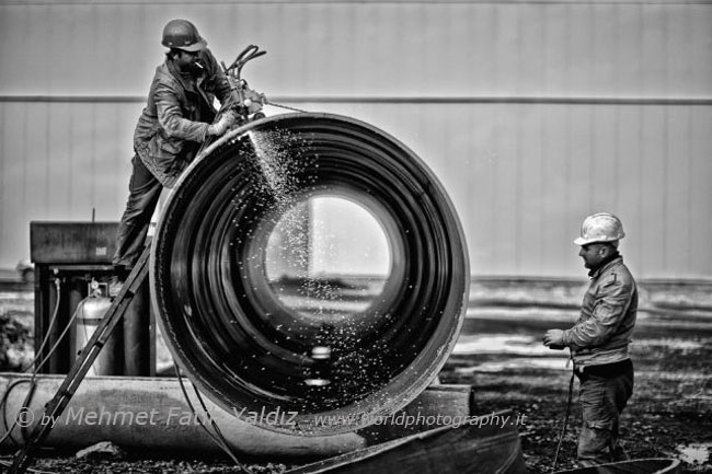 Steel pipe workers 3