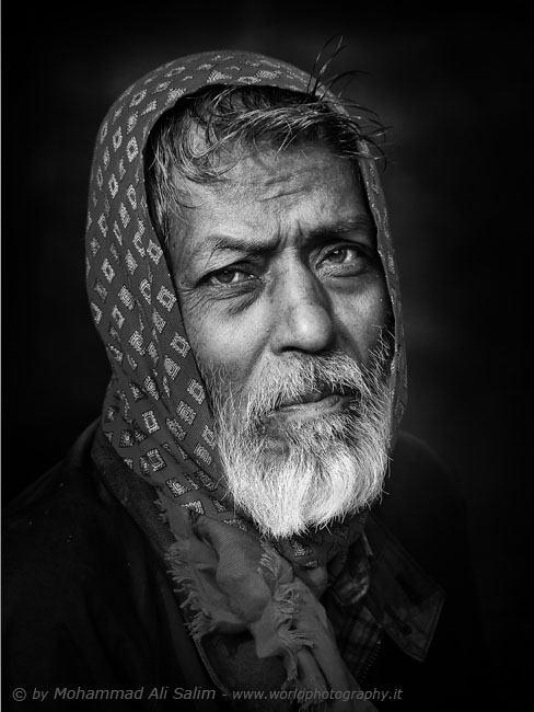 Old Man with Red Scarf